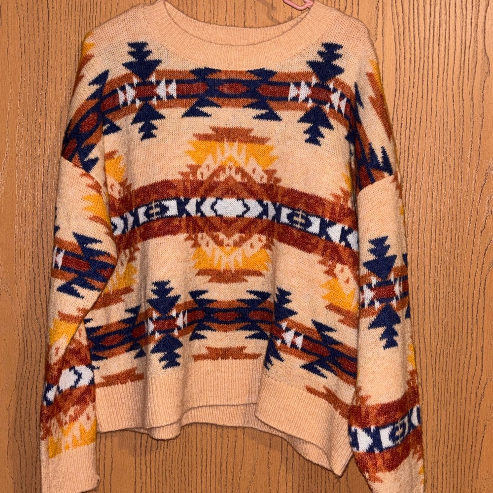 Lucky Brand Aztec Patterned Sweater